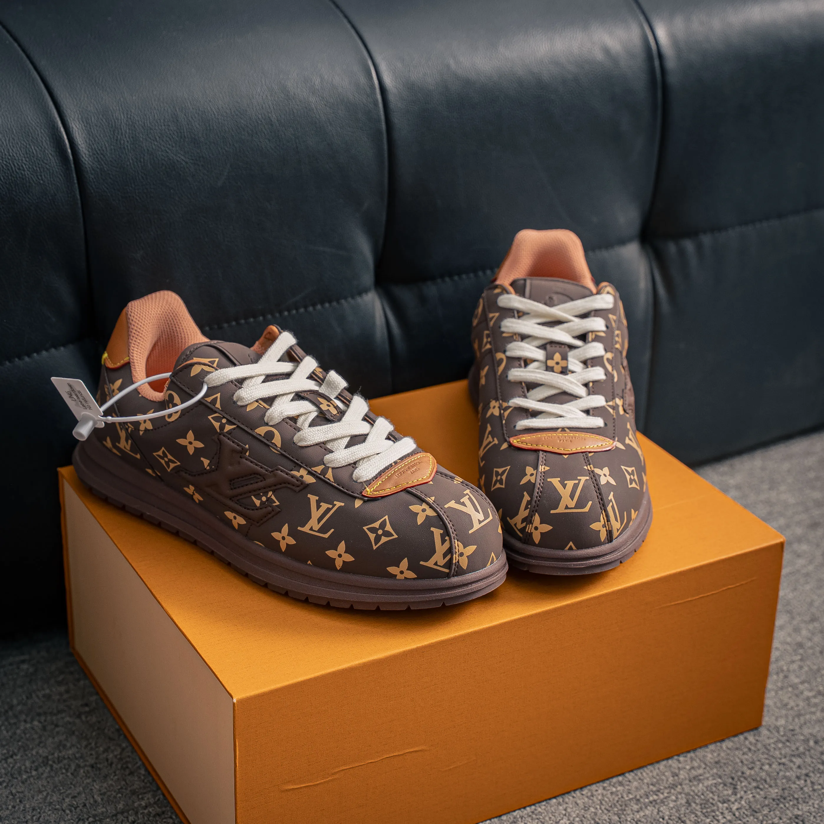 # LOUIS VUITTON x Nigo lv Buttersoft Cowhide Leather FW 25 Lace-Up Low-Top Shoes Same Style
